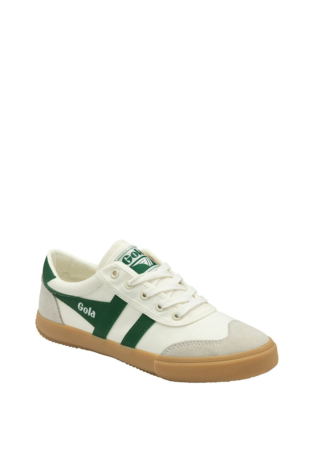 Gola Gola Women's 'Badminton' Canvas Lace-Up Trainers in Off-White - 4