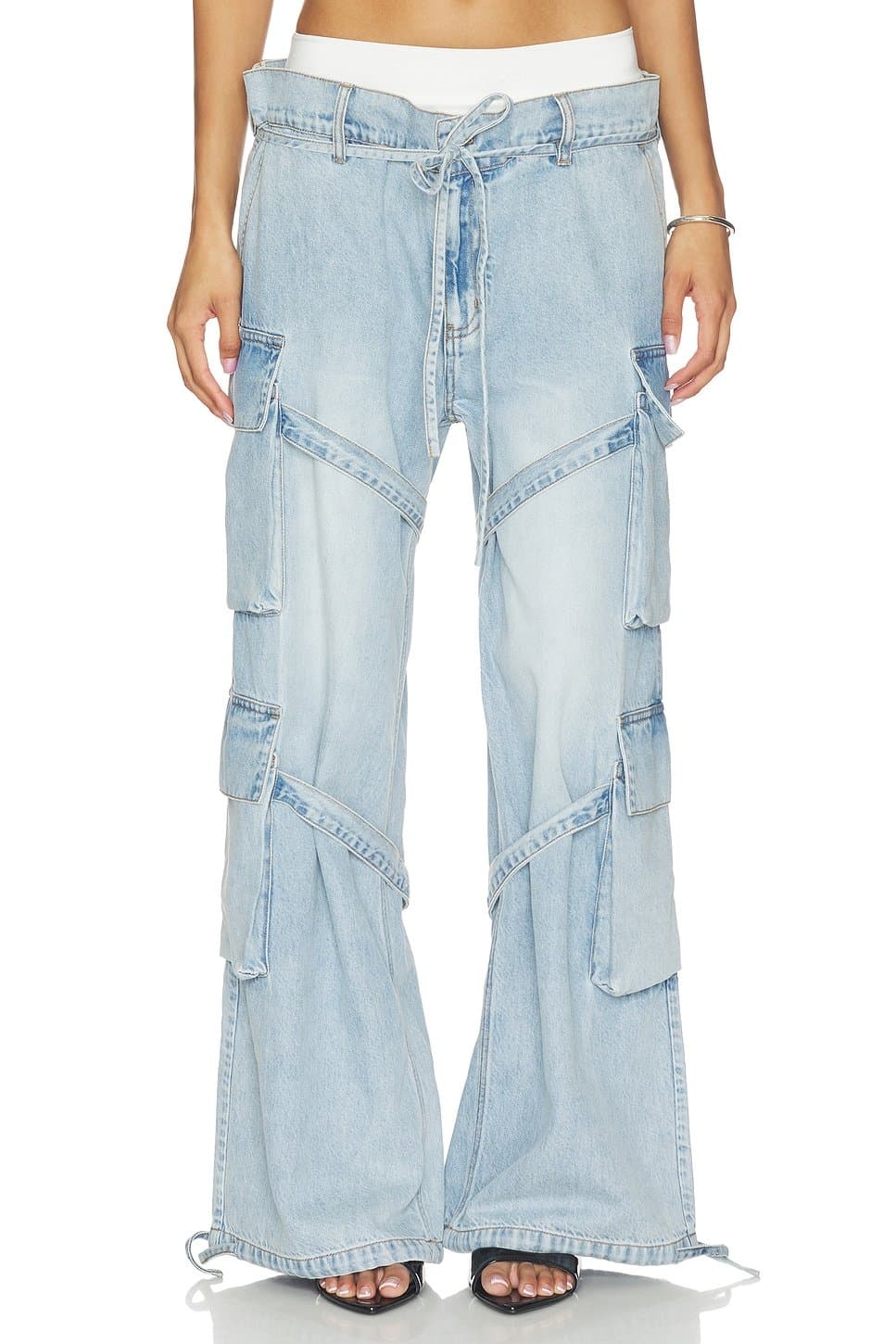 revolve Faux Two-Piece Utility Jean