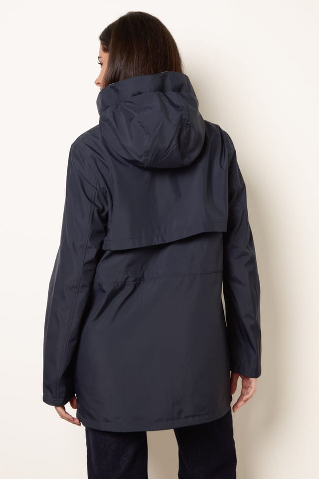 Blue Vanilla Blue Vanilla Women's Stone & Navy Reversible Raincoat - 2