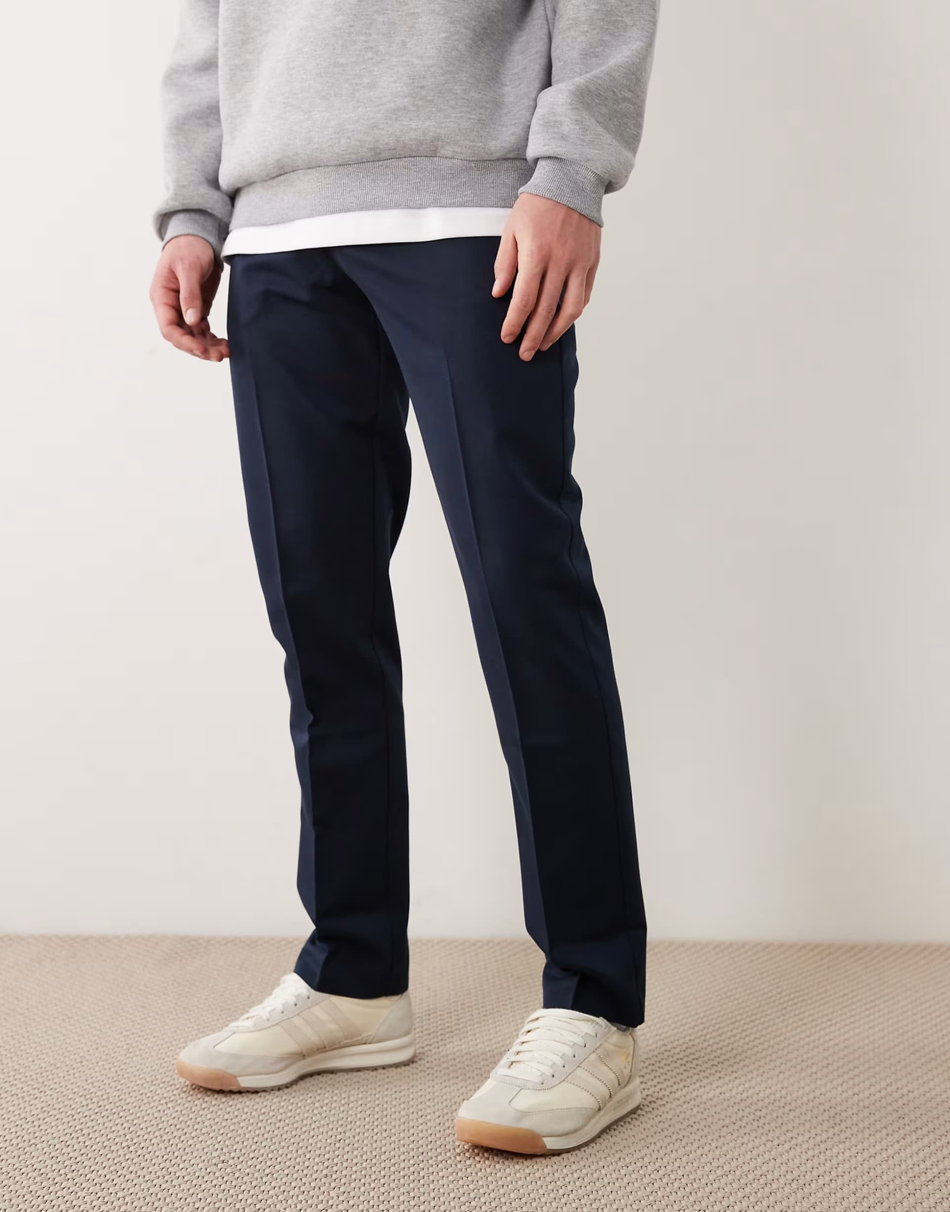 ASOS ASOS DESIGN smart slim trousers in navy