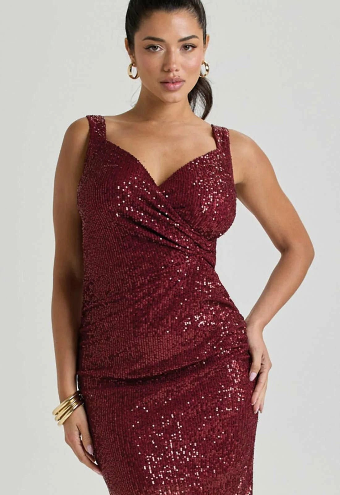 Little Black Dress Little Black Dress Women's Ruby Cocktail Dress in Dark Red - 3