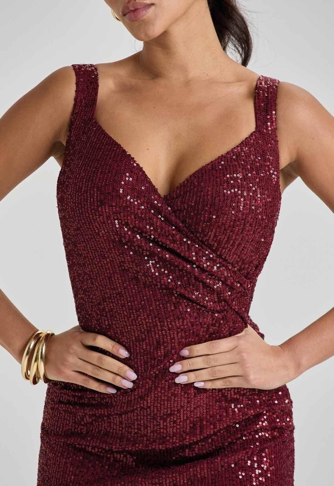 Little Black Dress Little Black Dress Women's Ruby Cocktail Dress in Dark Red - 4