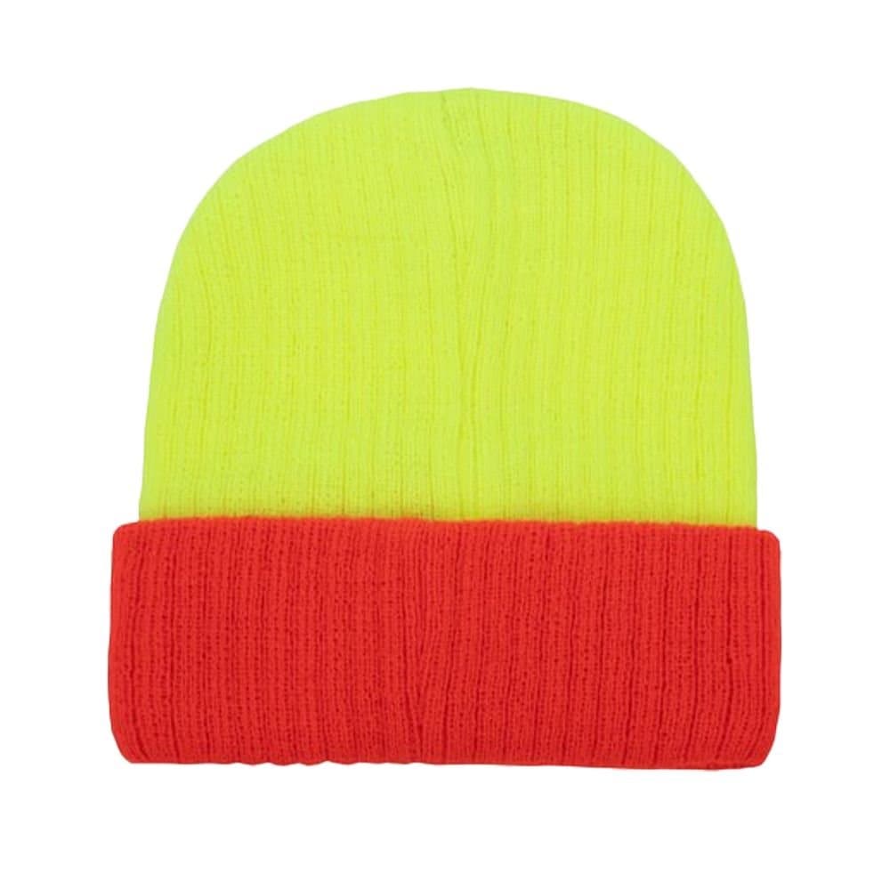 Korntex Korntex Men's Two Tone Beanie in Bright Yellow