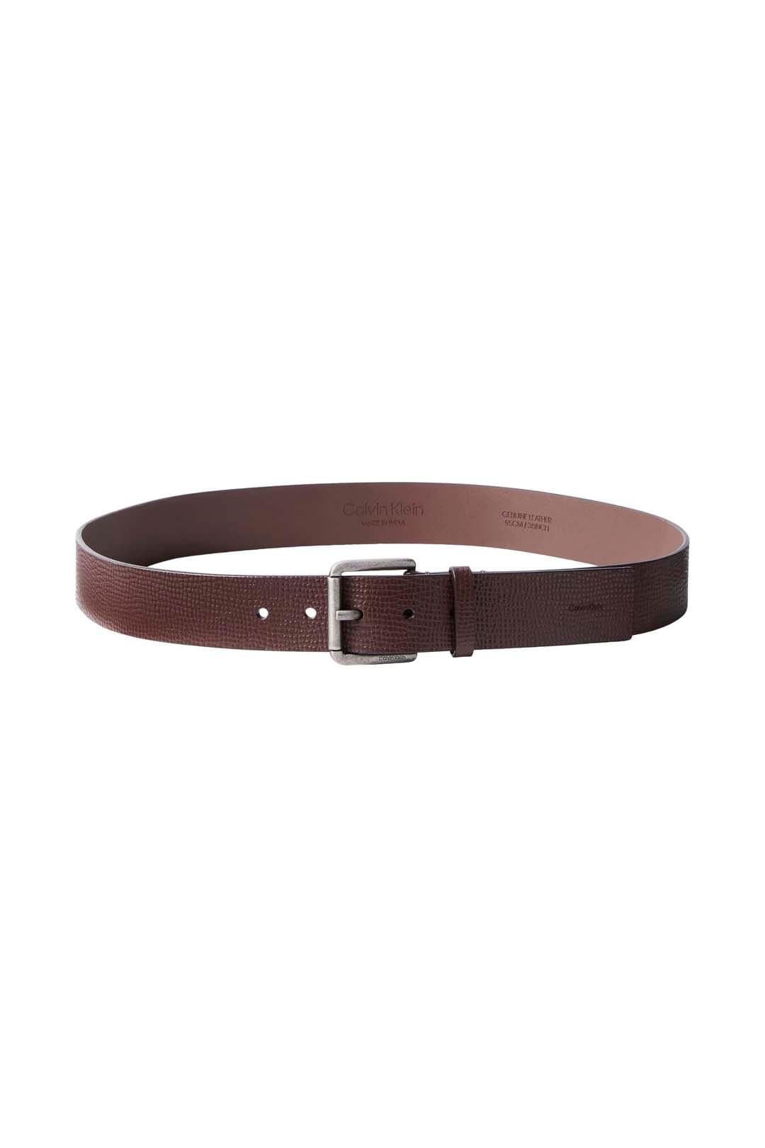 Calvin Klein Calvin Klein Men's Casual Roller Buckle 40Mm Ck Chestnut Brown / Antique Silver
