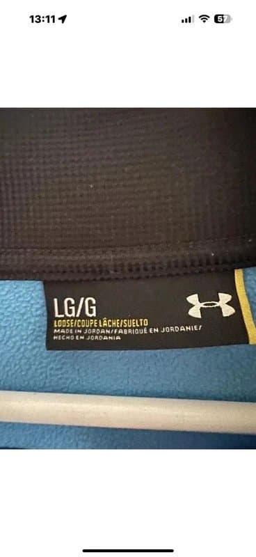 Under Armour Turquoise Blue Men’s 1/4 Zip Long Sleeve Top L Under Armour
