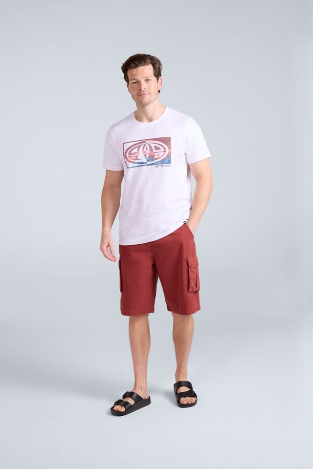 Animal Animal Men's 'Jacob' Short Sleeve Relaxed Fit Lightweight Casual Cotton T-Shirt in White - 3
