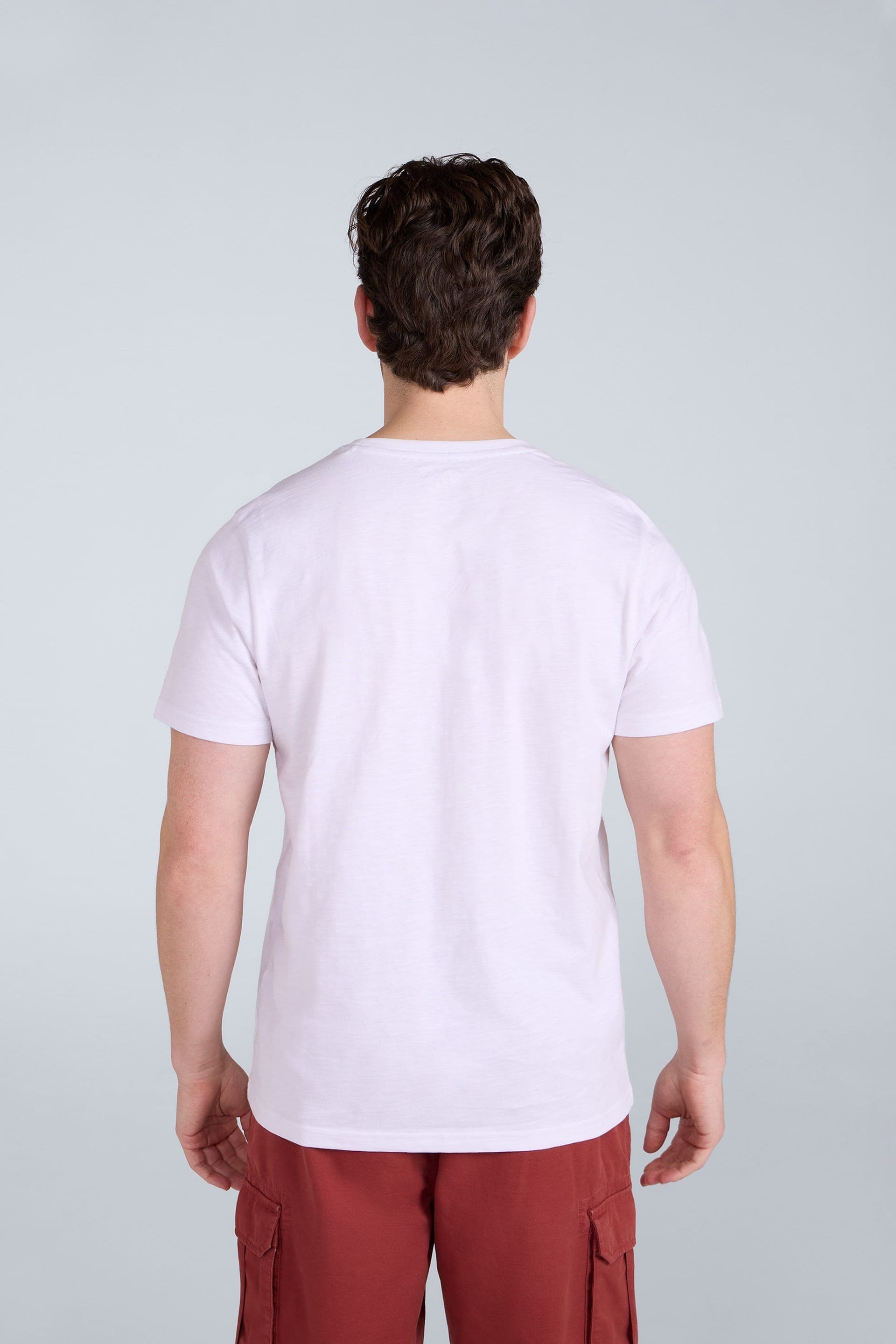 Animal Animal Men's 'Jacob' Short Sleeve Relaxed Fit Lightweight Casual Cotton T-Shirt in White - 4