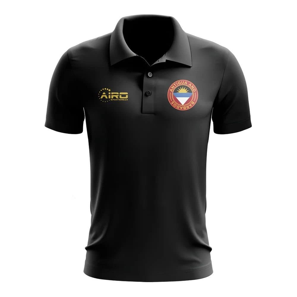 Antigua Antigua Men's Personalised & Barbados Football Polo Shirt in Black