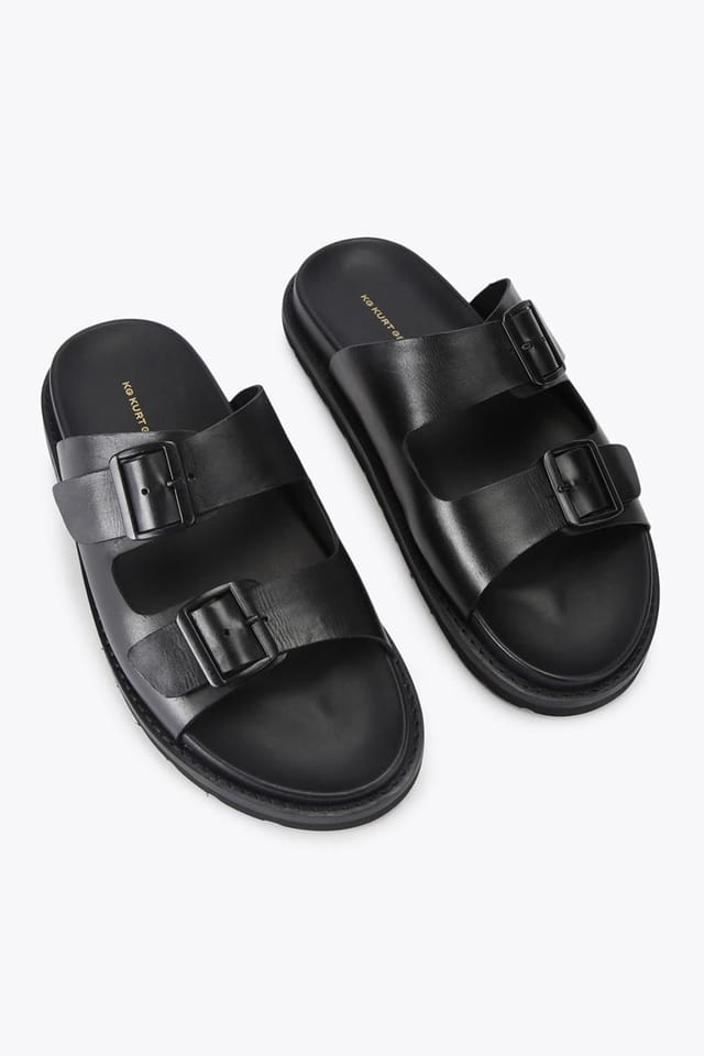KG Kurt Geiger KG Kurt Geiger Men's 'Lisbon' Leather Sandals in Black - 2