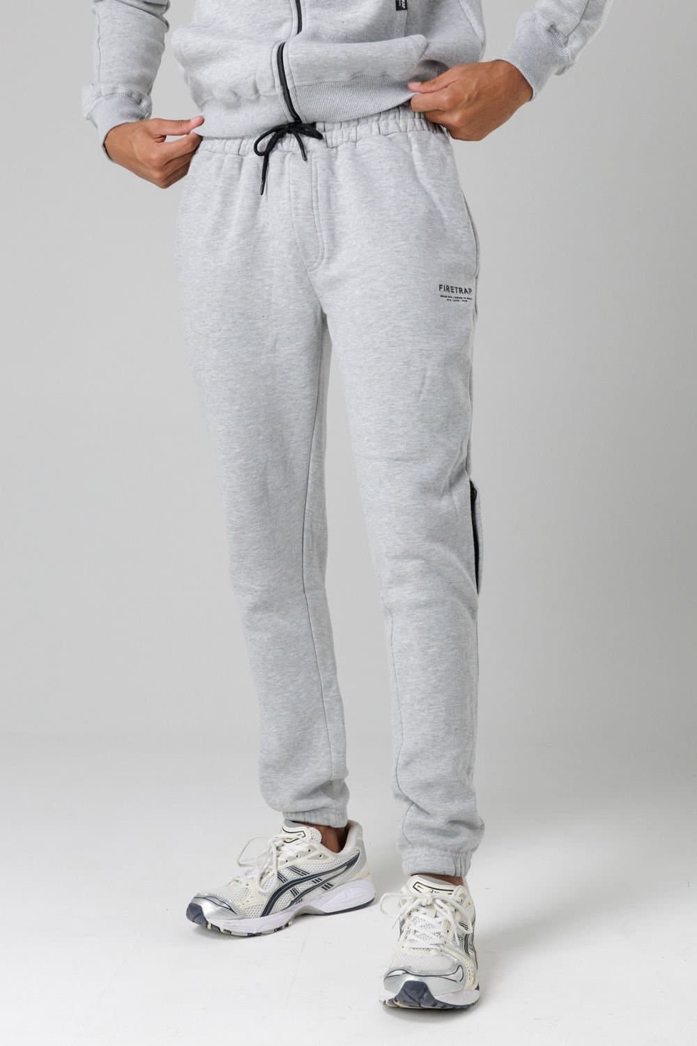Firetrap Firetrap Light Grey Cotton Blend Fleece Joggers
