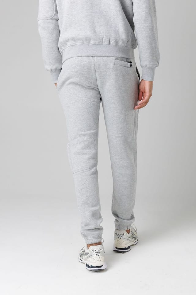 Firetrap Firetrap Men's Regular Fit Cotton Blend Fleece Joggers with Drawstring Waist in Light Grey - 2