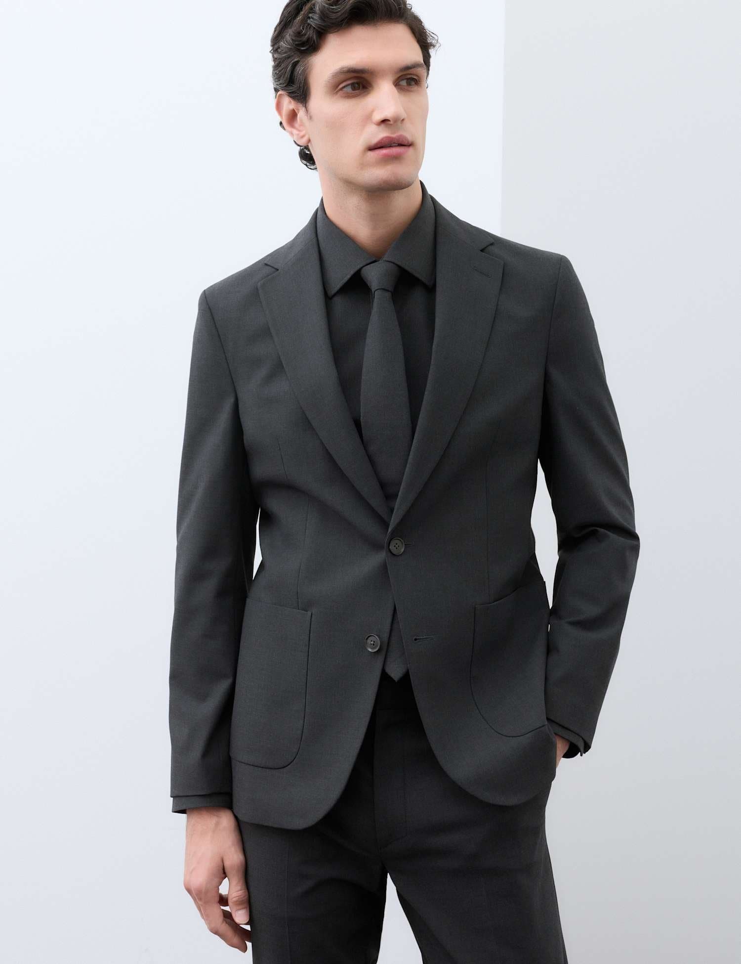Marks & Spencer M&S Regular Fit Textured Suit Jacket Navy