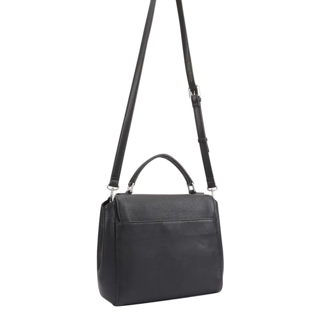 Paul Costelloe Paul Costelloe Women's Shamali Leather Shoulder Bag in Jet Black - 2