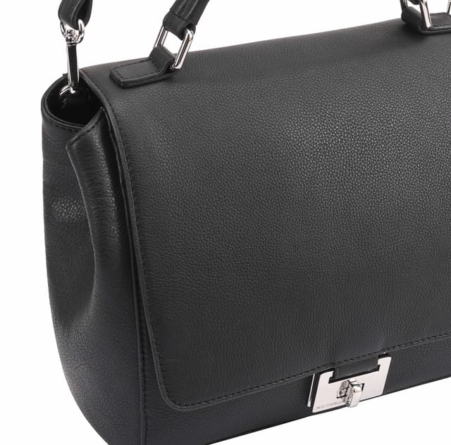 Paul Costelloe Paul Costelloe Women's Shamali Leather Shoulder Bag in Jet Black - 3