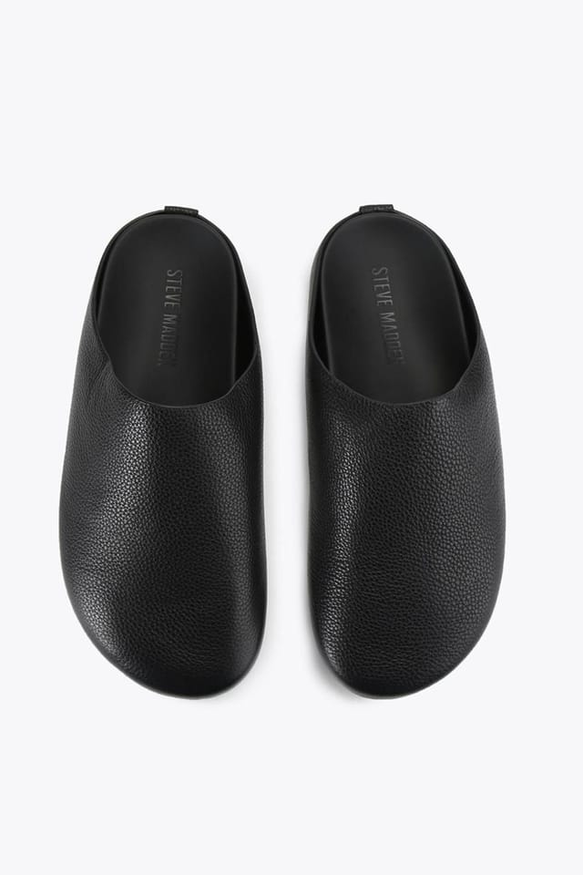 Steve Madden STEVE MADDEN Women's 'Fern Black Leather' Leather Flats - 2