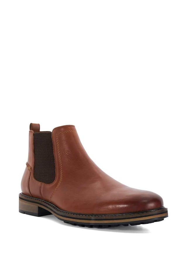 Dune London Dune London Men's Wide Fit 'Chorleys' Leather Chelsea Boots in Brown - 2
