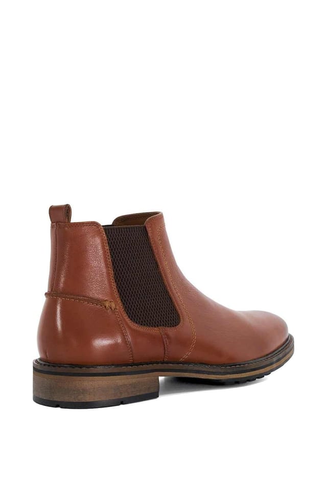 Dune London Dune London Men's Wide Fit 'Chorleys' Leather Chelsea Boots in Brown - 3