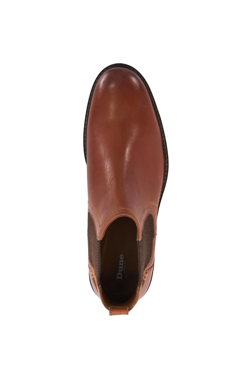 Dune London Dune London Men's Wide Fit 'Chorleys' Leather Chelsea Boots in Brown - 4