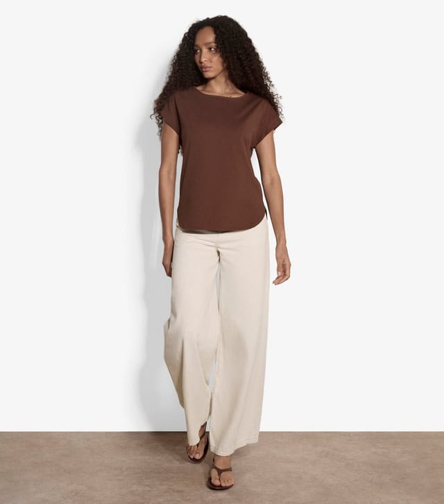 Apricot Women's Dark Brown Grown On Sleeve T-Shirt Apricot New Look - 2