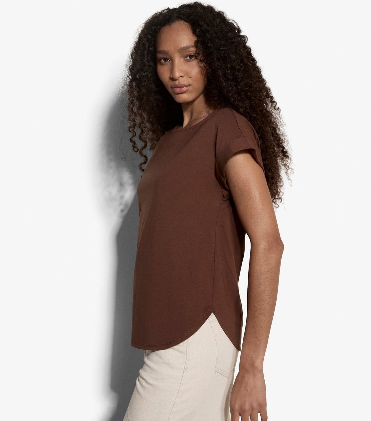 Apricot Women's Dark Brown Grown On Sleeve T-Shirt Apricot New Look - 4