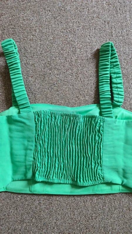 ASOS ASOS luxe curve lime green tailored bralet top UK 16