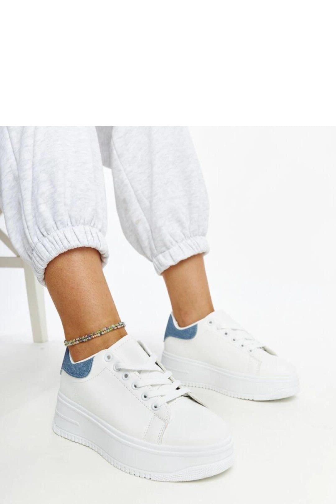 Love Lace Love Lace Women's Ottavia Platform Sneakers in with Rubber Sole Comfort in White