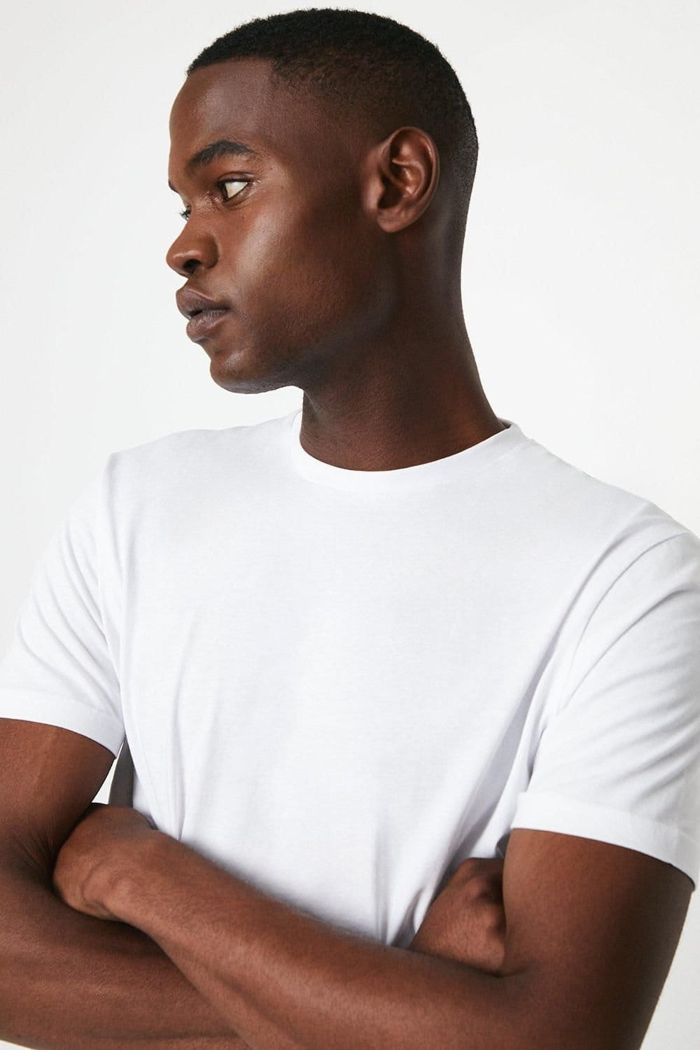 Maine Maine Men's Cotton Crew Neck T-shirt in White - 4