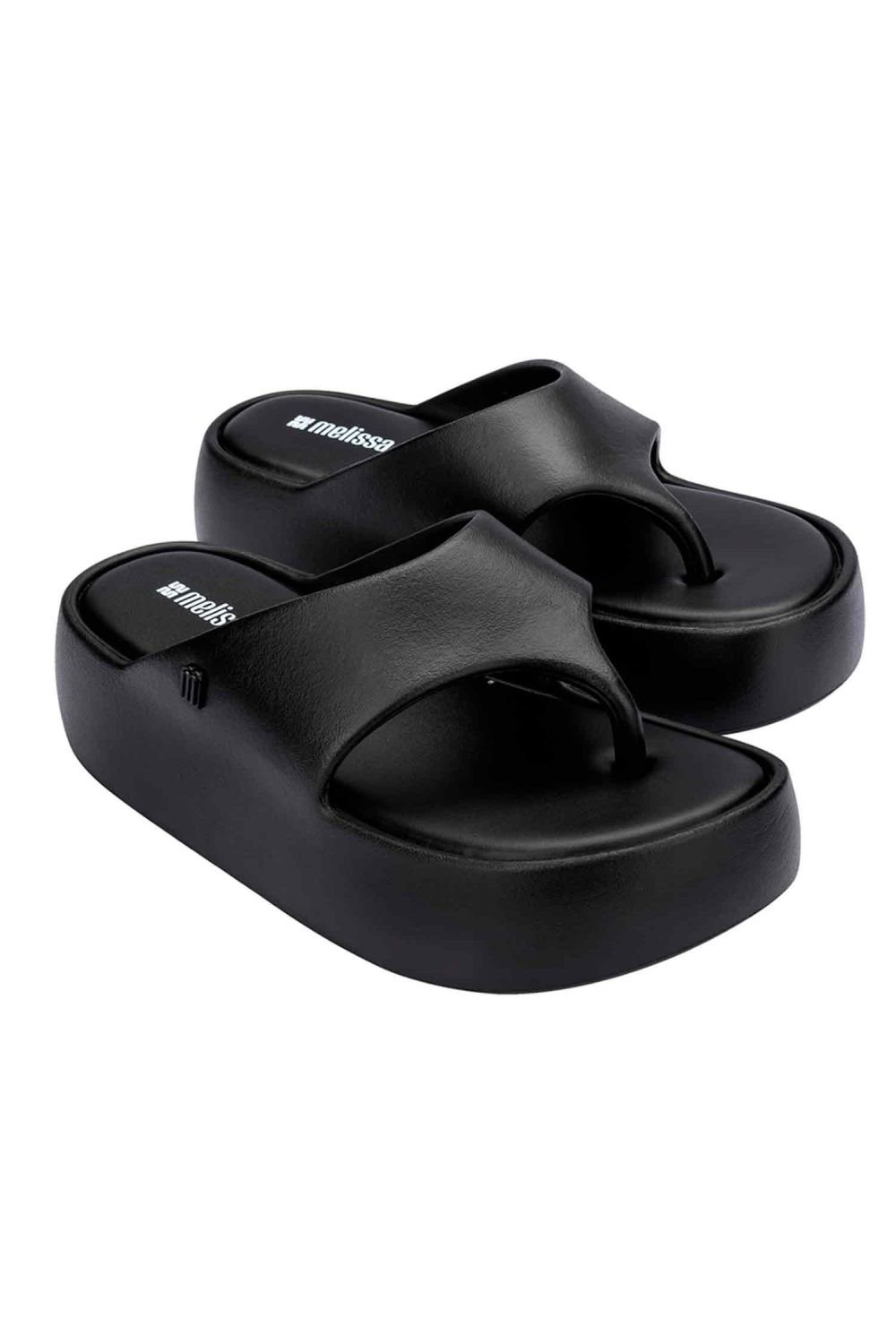 Melissa Shoes Melissa Shoes Women's Free Platform Thong Jelly Sliders in Black - 4