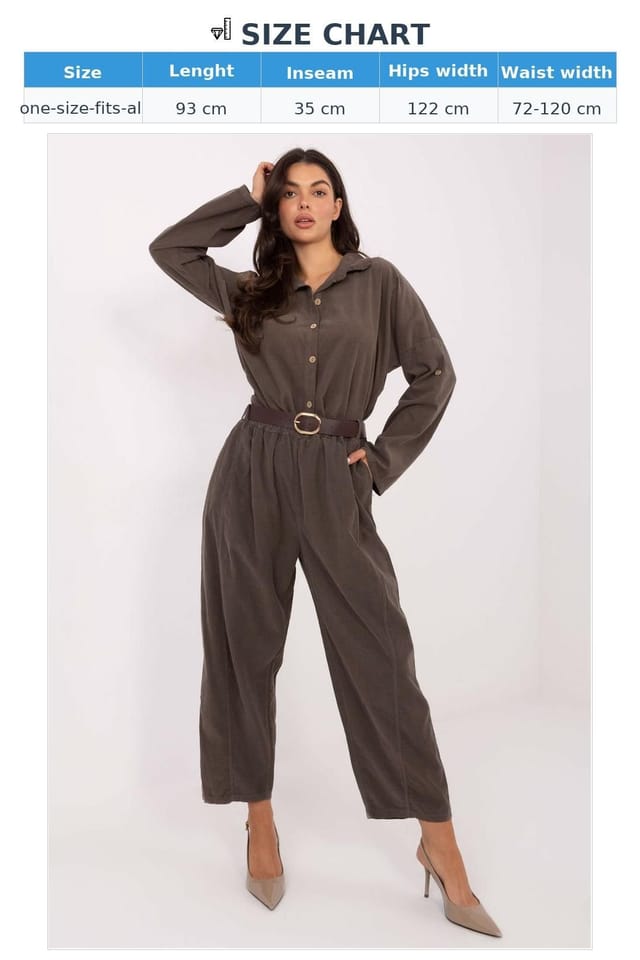 Love Lace Love Lace Women's Comfort Fit Corduroy Wide Leg Trousers in Olive - 3