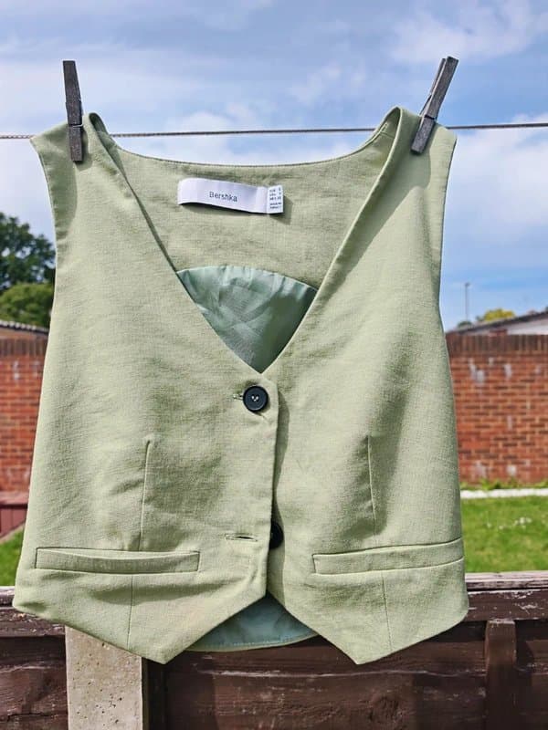 Bershka Berksha Green waistcoat size S