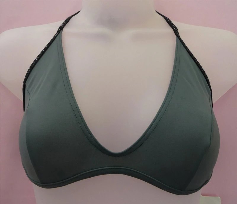 Triumph Triumph Combini 82302 Cot Non Wired Halter Neck Bikini Top Grey 38 - 1