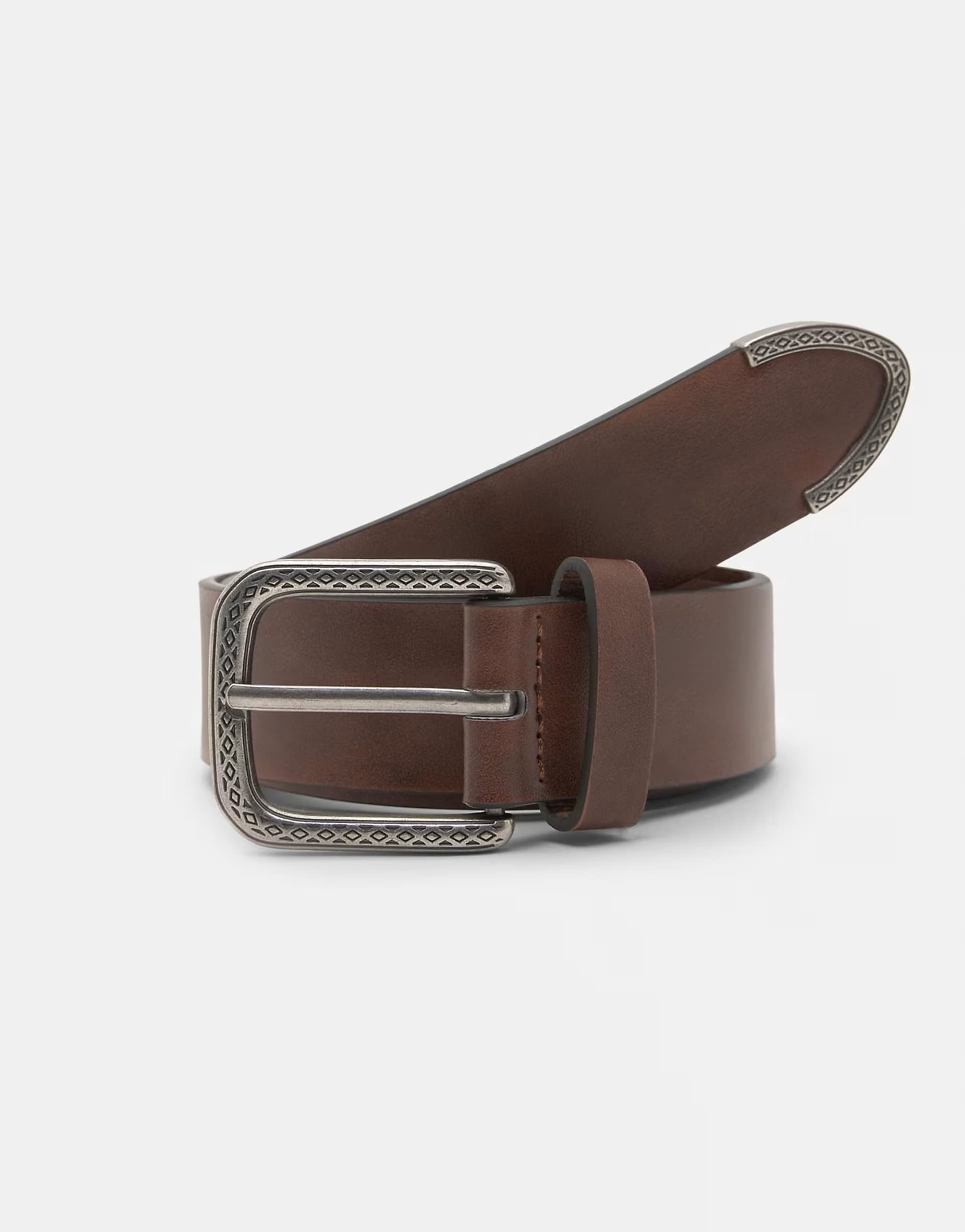 ASOS ASOS Brown Leather Effect Belt in Brown