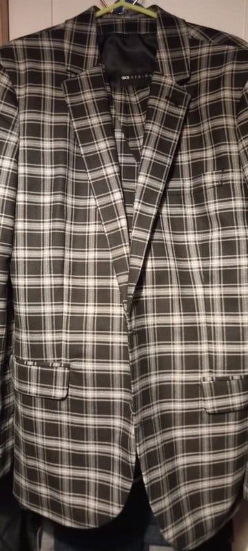 ASOS Men's 3-Piece Black/White Check Suit