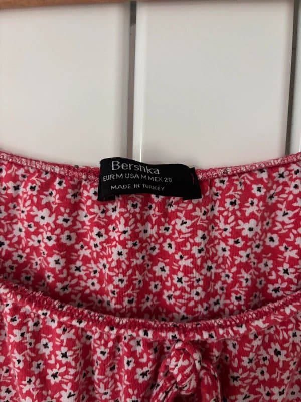 Bershka Red floral dress