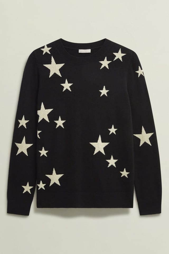 Hobbs London Hobbs London Women's Samira Star Jumper in Black - 2