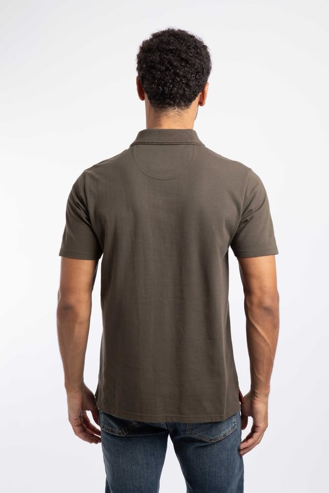 Weird Fish Weird Fish Men's Miles Pique Polo Shirt in Dark Grey - 3