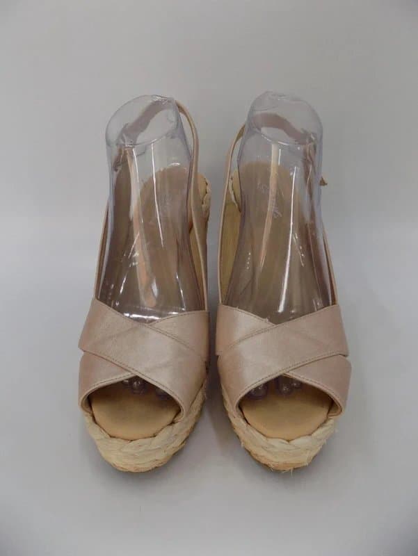 zaccys london Wedge Heel Platform Sandals UK 7.5 EU 41 Zaccys London Champagne Gold Leather