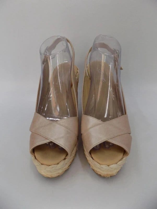zaccys london Wedge Heel Platform Sandals UK 7.5 EU 41 Zaccys London Champagne Gold Leather - 1