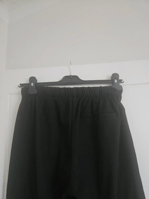 Bershka Bershka black tapered trousers bottoms large elasticated waist dressy smart casual womens