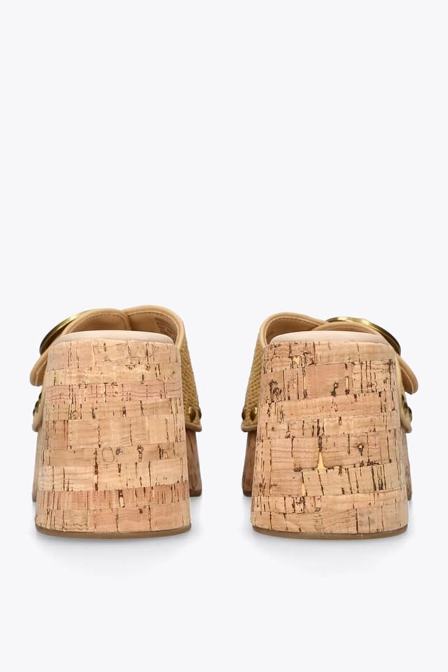 Steve Madden STEVE MADDEN Women's 'Pedestal Beige Raffia' Sandals - 3