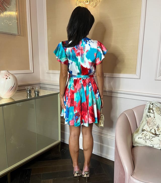 AX Paris Women's Multicoloured Tie Dye Mini Skater Dress AX Paris New Look - 3