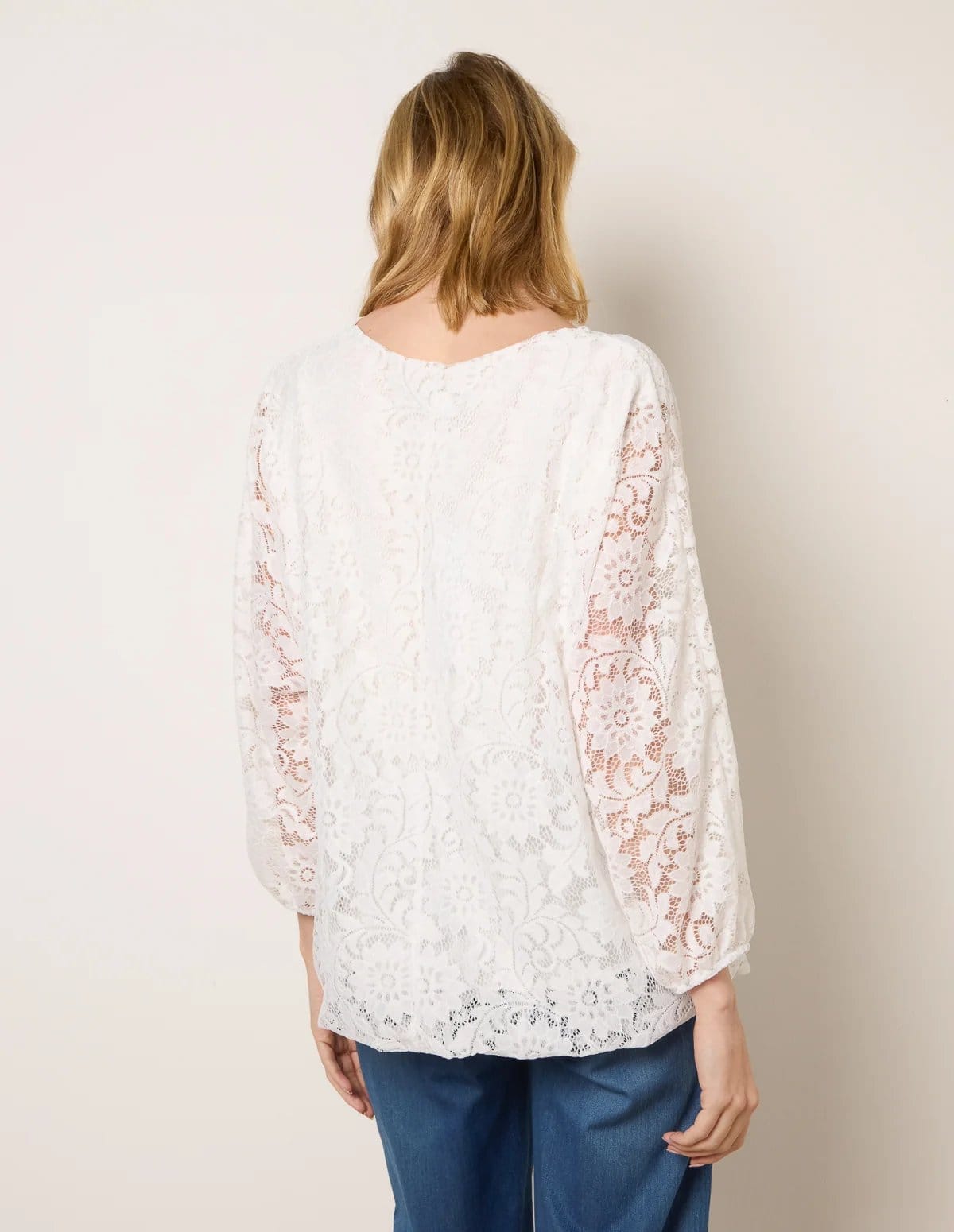 Blue Vanilla Lace Puffball Batwing Top - 4