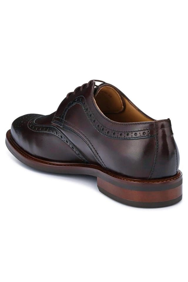 Jones Bootmaker Jones Bootmaker Men's Longwood Suede Derby Brogues in Dark Brown - 3