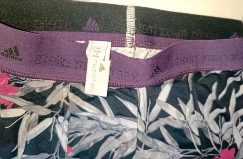 adidas Adidas Stella McCartney Floral Ruched Leggings XS Designer Gym Yoga athleisure - 1