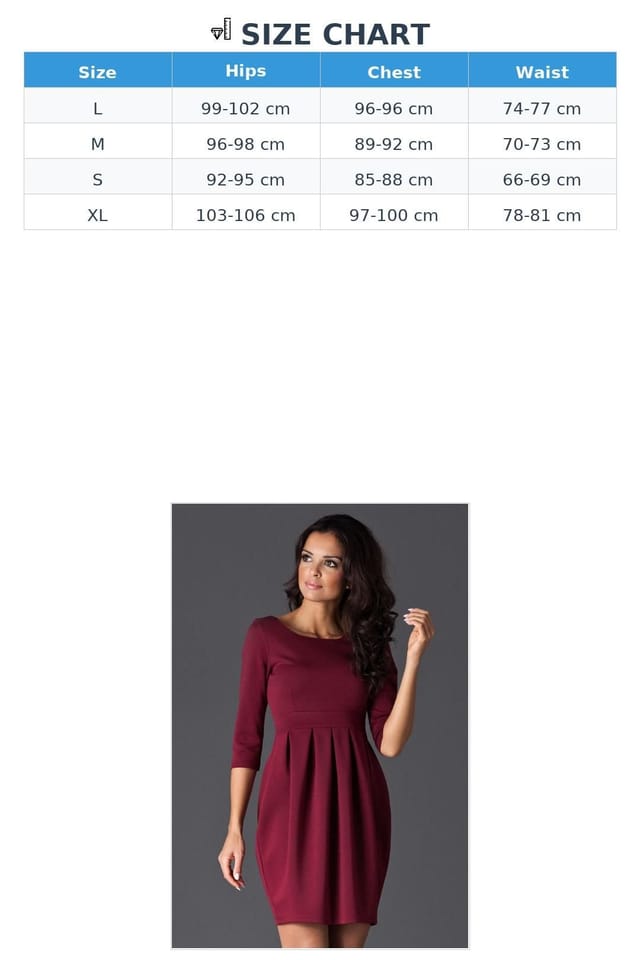 Love Lace Love Lace Women's 3/4 Sleeve Covered Zipper Dress in Burgundy - 2
