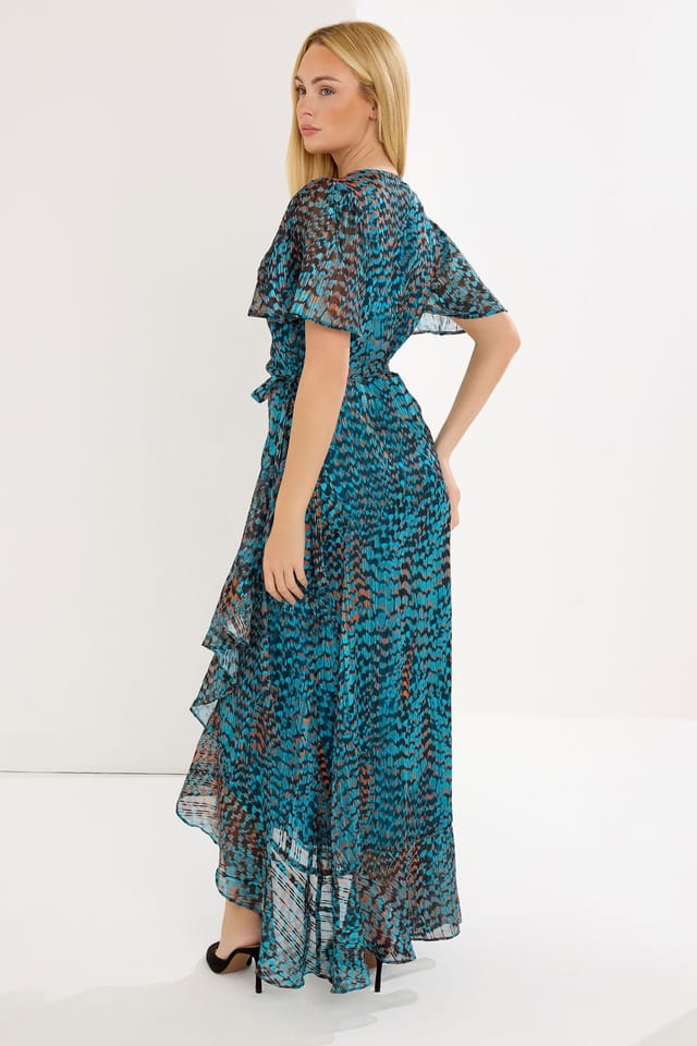 Star By Julien Macdonald Star by Julien Macdonald Women's Printed Maxi Wrap Dress in Turquoise - 3