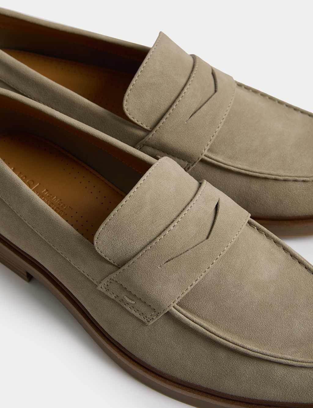 Marks & Spencer M&S Suedette Loafers Stone - 2