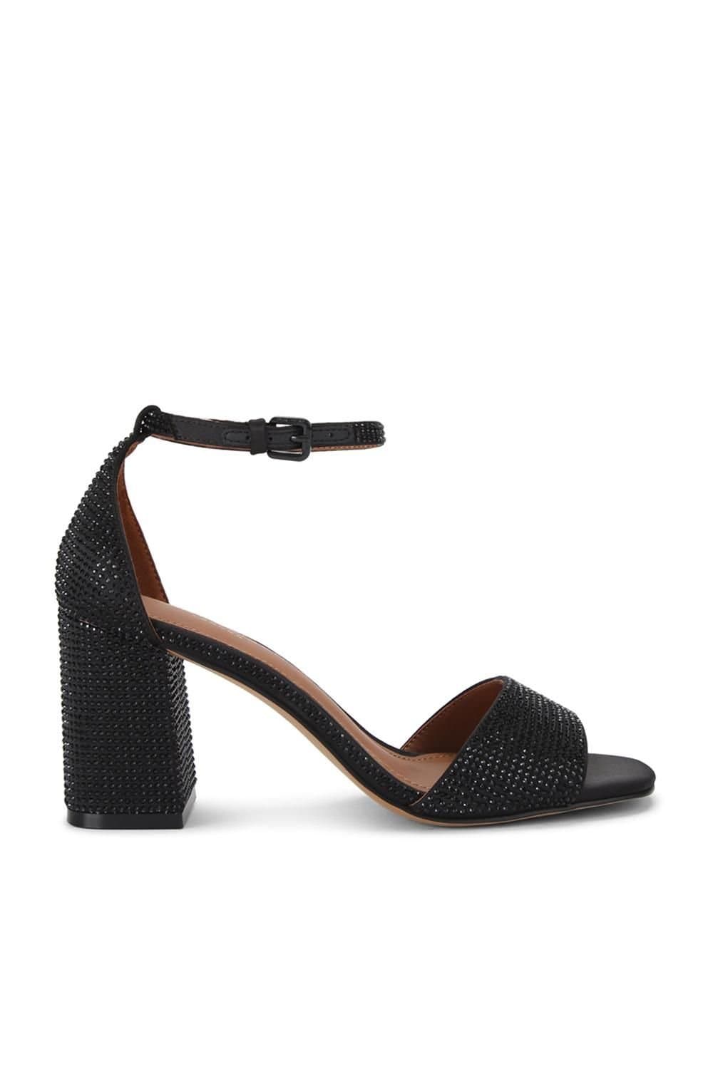 Kurt Geiger London Kurt Geiger London Women's 'Square Block Heel' Fabric Heels in Black