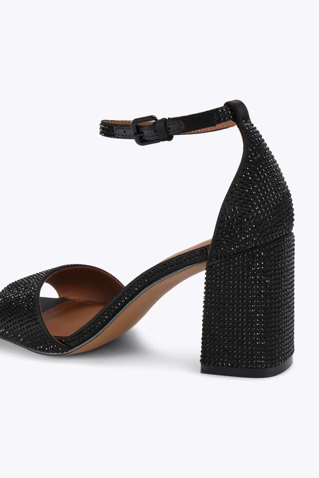 Kurt Geiger London Kurt Geiger London Women's 'Square Block Heel' Fabric Heels in Black - 3