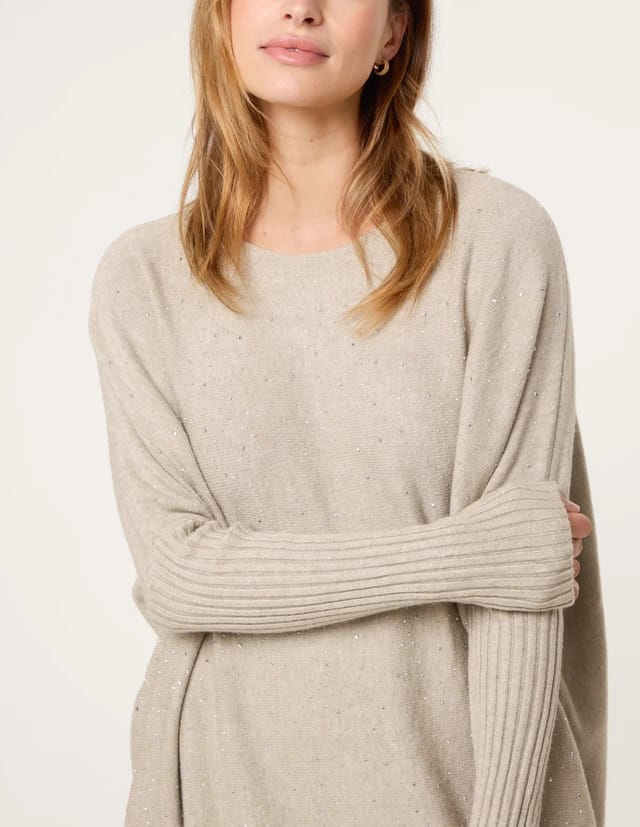 Blue Vanilla Scattered Studded Embellished Knitwear Set - 3